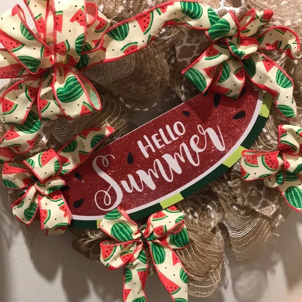 medium sized watermelon wreath 250th americas